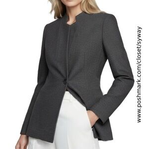 Giorgio Armani Vintage Style Gray Lightweight Stretch Wool Blazer